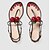 halpa Naisten sandaalit-Naiset Sandaalit PU Kevät Musta Punainen Tasapohja
