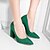 baratos Sapatos de Salto Alto de mulher-Mulheres Saltos Social Salto Robusto Dedo Apontado Conforto Inovador Caminhada Sintético Rosa claro Verde Cinzento
