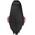 halpa Synteettiset peruukit pitsillä-Synteettiset pitsireunan peruukit Suora Yaki Suora Yaki Lace Front Peruukki Keskikokoinen Pitkä Musta Synteettiset hiukset Naisten Luonnollinen hiusviiva Afro-amerikkalainen peruukki Musta