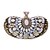 cheap Clutches &amp; Evening Bags-Women&#039;s Crystal / Rhinestone / Acrylic Jewels Sheepskin Evening Bag / Bi-fold Geometric Black