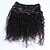 お買い得  クリップ式ヘアエクステンション-Clip In 人間の髪の拡張機能 Kinky Curly 人毛 人毛エクステンション 女性用 ブラック