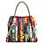 cheap Handbag &amp; Totes-Women&#039;s Bags Cowhide Tote Split Joint Color Block Stripes Snakeskin Retro Event / Party Rainbow
