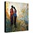 abordables Peintures Abstraites-Peinture à l&#039;huile Hang-peint Peint à la main - Abstrait Abstrait Inclure cadre intérieur / Toile tendue