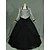 cheap Historical &amp; Vintage Costumes-Gothic Victorian Medieval 18th Century Dress Party Costume Masquerade Women&#039;s Cotton Costume Black Vintage Cosplay Party Prom Long Sleeve Floor Length Plus Size Customized