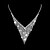 cheap Jewelry Sets-Women&#039;s AAA Cubic Zirconia Drop Earrings Choker Necklace Bridal Jewelry Sets Elegant Fashion Cubic Zirconia Silver Earrings Jewelry Silver For Wedding Party Ceremony Engagement