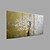 levne Květinové či botanické obrazy-Hang-malované olejomalba Ručně malované - Květinový / Botanický motiv Pastýřský / Moderní Plátno / Tři panely