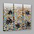 halpa Abstraktit taulut-Hang-Painted öljymaalaus Maalattu - Abstrakti Abstrakti Moderni / nykyaikainen Kangas 3 paneeli