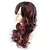 abordables Perruques Synthétiques Sans Bonnet-Perruque Synthétique Ondulé Kardashian Ondulé Coupe Asymétrique Perruque Moyen Long Noir / Rouge Cheveux Synthétiques Femme Ligne de Cheveux Naturelle Noir