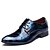 cheap Men&#039;s Oxfords-Men&#039;s Oxfords Formal Shoes Printed Oxfords Fashion Boots Wedding Party &amp; Evening Office &amp; Career Walking Shoes Microfiber Black Red Blue Fall Spring / Split Joint / EU40