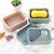 economico Portasapone-scatola di sapone dell&#039;acqua nordica doppia pp creativa (colori casuali)