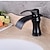 baratos Torneiras de Lavatório de Casa de Banho-Faucet Set - Cascata Níquel Escovado Conjunto Central Monocomando e Uma AberturaBath Taps / Latão