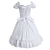 cheap Lolita Dresses-Lolita Vacation Dress Dress Women&#039;s Girls&#039; Cotton Japanese Cosplay Costumes Plus Size Customized White Ball Gown Solid Colored Sleeveless Medium Length
