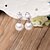 abordables Boucles d&#039;oreilles-Femme Clips Zircon cubique Circulaire Zircon Plaqué argent Forme Ronde Bijoux PourMariage Soirée Occasion spéciale Anniversaire