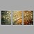 levne Olejomalby-Hang-malované olejomalba Ručně malované - Květinový / Botanický motiv Pastýřský / Moderní Plátno / Tři panely