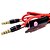 abordables Casques et écouteurs-Câble d&#039;écouteur avec télécommande micro télécommande Câble audio stéréo masculin de 3,5 mm 120 mm rouge