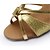 preiswerte Lateinamerikanische Schuhe-Damen Schuhe für den lateinamerikanischen Tanz Sandalen Maßgefertigter Absatz Paillette Paillette Gold / Innen / Leder