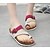halpa Naisten sandaalit-Naiset Kengät PU Kevät Comfort Sandaalit Käyttötarkoitus Kausaliteetti Punainen Sininen