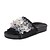 cheap Women&#039;s Slippers &amp; Flip-Flops-Women&#039;s Shoes Canvas Summer Slingback Flats Walking Shoes Low Heel Round Toe Rhinestone Imitation Pearl for Casual Outdoor Dress White