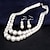 お買い得  ジュエリーセット-ネックレス イヤリング For 女性用 真珠 パーティー 結婚式 贈り物 真珠 二本鎖 / ブライダルジュエリーセット / 日常 / 婚約