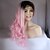 cheap Synthetic Lace Wigs-Synthetic Lace Front Wig Wavy Wavy Lace Front Wig Pink Medium Length Long Pink Synthetic Hair Women&#039;s Ombre Hair Natural Hairline Pink