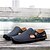 זול סנדלים לגברים-בגדי ריקוד גברים סנדלים נעלי נוחות נעלי נהיגה אור סוליות קזו&#039;אל בָּחוּץ הליכה מיקרופייבר לבן שחור כחול אביב קיץ