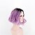 cheap Premium Synthetic Lace Wigs-Synthetic Wig Wavy Wavy Wig Pink Short Purple Synthetic Hair Women&#039;s Middle Part Bob Pink