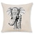 cheap Throw Pillows-6 pcs Cotton / Linen Pillow Cover / Pillow Case, Novelty / Classic / Elephant Classical / Retro / Traditional / Classic