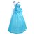 economico Costumi a tema film e TV-Da principessa Cinderella Fiabe Costumi Cosplay Per donna Cosplay da film vestito da vacanza Blu Abito Maniche Collane Natale Halloween Capodanno Chiffon Pelliccia finta Raso / Fascia per capelli