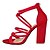 halpa Naisten sandaalit-Naisten Sandaalit Kesä Vetoketjuilla Paksu korko Avokkaat Kangas Musta Punainen