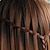 billiga Syntetiska peruker av hög kvalitet-Syntetiska snörning framifrån Rak Rak Spetsfront Peruk Lång Svart / Medium Brun Syntetiskt hår Dam Ombre-hår Mörka hårrötter Naturlig hårlinje Brun / Afro-amerikansk peruk