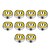baratos Conjuntos de Ferramentas-Rolamentos de esferas radiais blindadas metálicas 608r 21mm x 7mm rolamentos rígidos de esferas para brinquedo de spinner de fidget --- 10