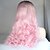 levne Syntetické paruky se síťkou-Syntetické čipky předních paruky Vlnitá Vlnitá Se síťovanou přední částí Paruka Růžová Střední Dlouhý Růžová Umělé vlasy Dámské Ombre vlasy Přírodní vlasová linie Růžová