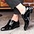 levne Pánské oxfordky-Pánské Společenské boty Tisk Oxfords Fashion Boots Jaro / Podzim Svatební Party Kancelář a kariéra Oxfordské Chůze mikrovlákno Černá / Červená / Modrá / Rozdělení