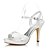 cheap Wedding Shoes-Women&#039;s Dyeable Wedding Shoes Silk Spring / Summer Comfort / Club Shoes / Dyeable Shoes Heels Stiletto Heel Peep Toe / Open Toe Buckle Ivory / Party &amp; Evening