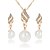cheap Jewelry Sets-Jewelry Set Pendant For Women&#039;s Christmas Gifts Party Wedding Crystal Imitation Pearl Rhinestone Infinity / Necklace / Earrings / Bridal Jewelry Sets / Special Occasion / Anniversary / Birthday