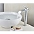 お買い得  クラシカル-浴室の流しの蛇口モダンなスタイルのシングル ハンドル クローム滝ステンレス鋼現代的な浴室の蛇口冷水と温水銀色に調整可能