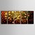 halpa Abstraktit taulut-Hang-Painted öljymaalaus Maalattu - Abstrakti Moderni nykyaikainen Sisällytä Inner Frame / 5 paneeli / Venytetty kangas