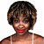 preiswerte Trendige synthetische Perücken-Synthetische Perücken Locken Afro Stil Perücke Kurz Braun Synthetische Haare Damen Gefärbte Haarspitzen (Ombré Hair) Afro-amerikanische Perücke Braun Perücke