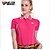 preiswerte Herrengolfkleidung-Damen Kurzarm Golf Atmungsaktivität Sport Golfspiel Outdoor Übungen Rose Rot Sport &amp; Natur