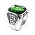 cheap Rings-Band Ring Synthetic Emerald Solitaire Green Stainless Steel Zircon Emerald Class Unique Design Fashion Euramerican 7 8 9 10 11 / Men&#039;s