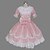 cheap Lolita Dresses-Princess Sweet Lolita Vacation Dress Dress Women&#039;s Girls&#039; Japanese Cosplay Costumes Plus Size Customized Pink Ball Gown Vintage Short Sleeve Knee Length