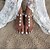halpa Nilkkakorut-Barefoot-sandaalit Muoti Naisten Kehokorut Käyttötarkoitus Päivittäin Kausaliteetti Metalliseos Kyynel Hopea