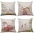 cheap Throw Pillows &amp; Covers-4 pcs Linen / Natural / Organic Pillow Cover / Pillow Case, Solid Colored / Textured Modern / Contemporary / Office / Business / Traditional / Classic
