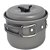 cheap Camp Kitchen-Camping Cookware Mess Kit Camping Pot Camping Fry Pan Sets Compact Aluminium for Outdoor Camping Gray