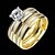 preiswerte Ringe-Damen Bandring / Ring / Verlobungsring Gold Titanstahl Kreisförmig damas / Simple Style / Modisch Weihnachts Geschenke / Hochzeit / Party Modeschmuck / Ringe Set