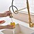 preiswerte Küchenarmaturen-Armatur für die Küche Golden Pull-out / Pull-down Mittellage Art déco / Retro / Modern Kitchen Taps / Messing