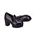 cheap Women&#039;s Heels-Women&#039;s Shoes Leather Spring Fall Heels Chunky Heel Pointed Toe for Black Coffee