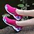 cheap Women&#039;s Athletic Shoes-Women&#039;s Tulle Summer Flats Walking Shoes Flat Heel Round Toe Split Joint Fuchsia / Light Grey / Blue+Pink