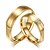 זול טבעות-טבעת הטבעת זירקונה מעוקבת זהב ציפוי זהב 18 קאראט זירקוניה מעוקבת פלדת טיטניום וינטאג&#039; סגנון מינימליסטי אופנתי 5 6 7 8 9 / לזוג / חתונה / Party / יוֹם הַשָׁנָה / יומי