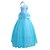 billige Film- og TV-kostymer-Prinsesse Cinderella Eventyr Cosplay Kostumer Dame Film-Cosplay feriekjole Blå Kjole Ermer Halskjeder Jul Halloween Nytt År Chiffon Imitert Pels Satin / Pannebånd